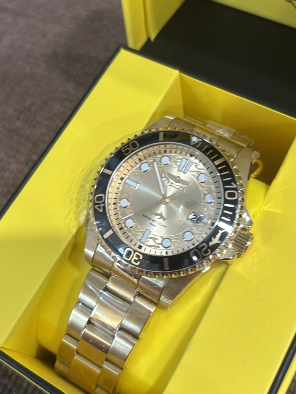 Invicta Gold and Black Men's Dive Watch